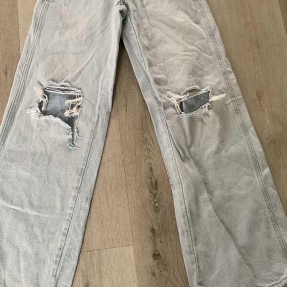 Low rise baggy‎ pacsun jeans distressed light blue distressed size 22 - Picture 9 of 13